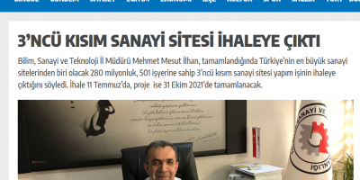 3’NCÜ KISIM SANAYİ SİTESİ İHALEYE ÇIKTI / Çapakçur Gazetesi Bingöl Haberleri